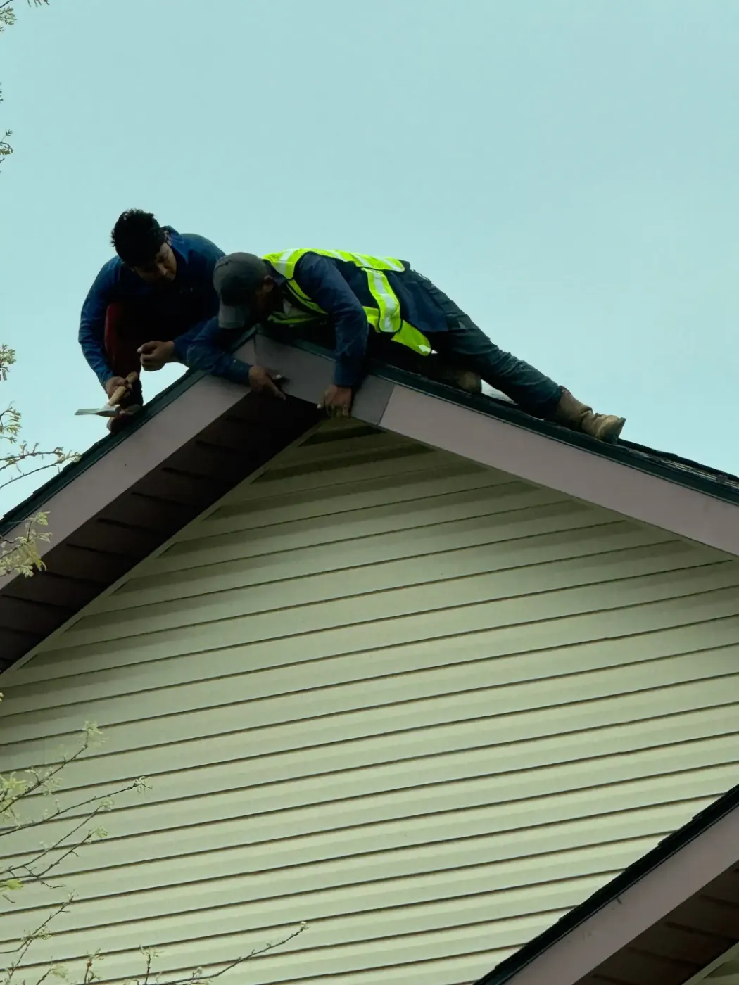 Flashing and seam work in Jamestown